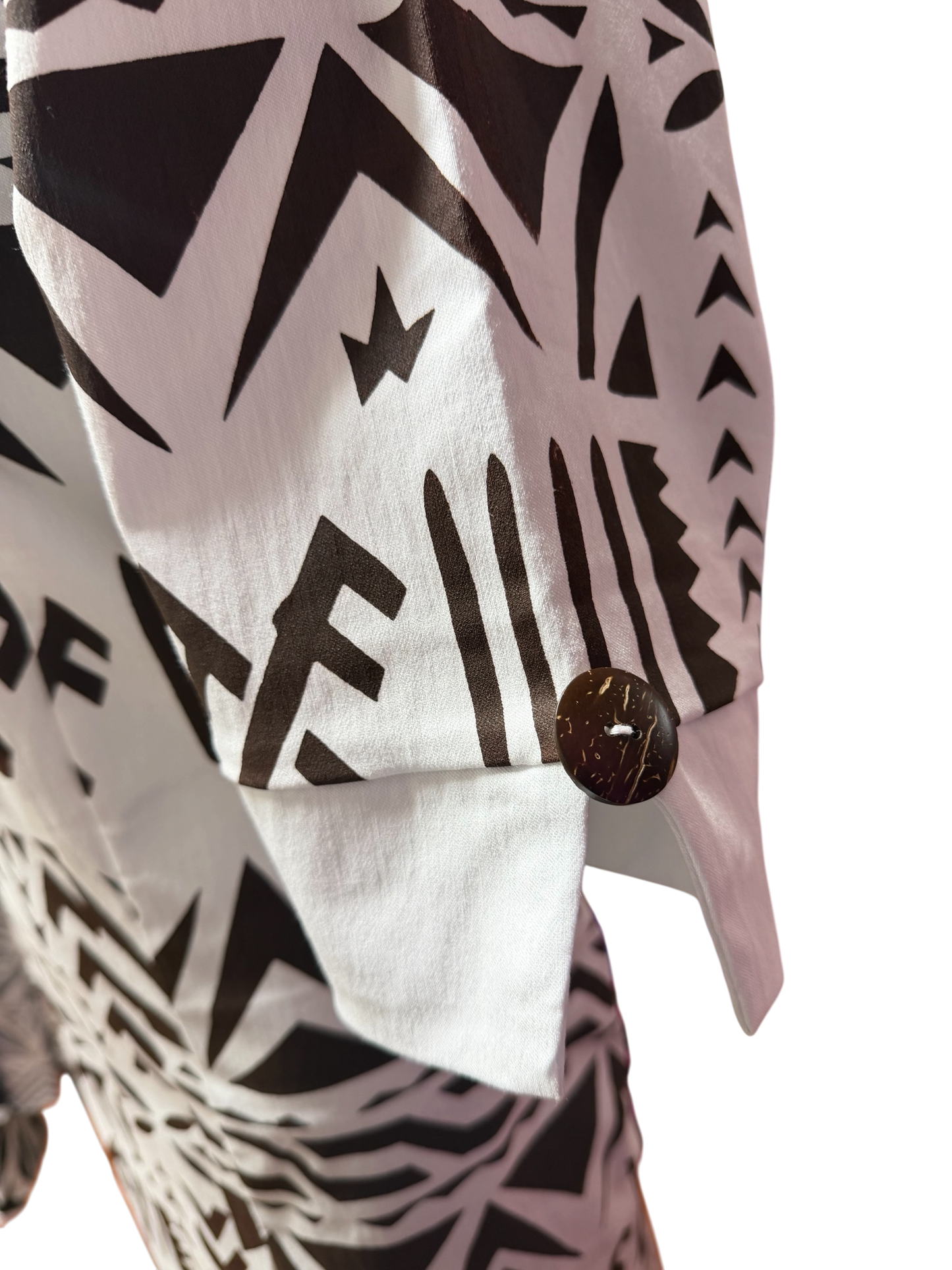 (Size 14) Hand-Painted White Puletasi