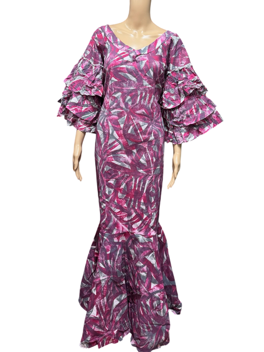 (Size 20) Mermaid Hand-painted Dress