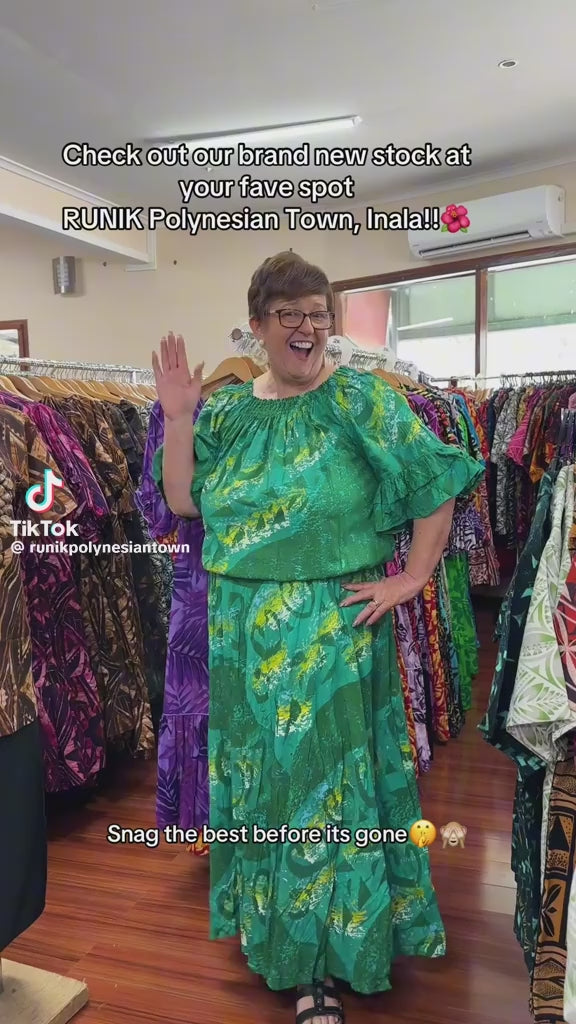 Load video: Hand painted pull-up dress video